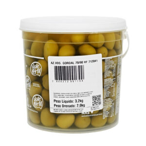 Balde De Azeitona Verde Gordal Com Caroço Vale Fértil 3,2Kg