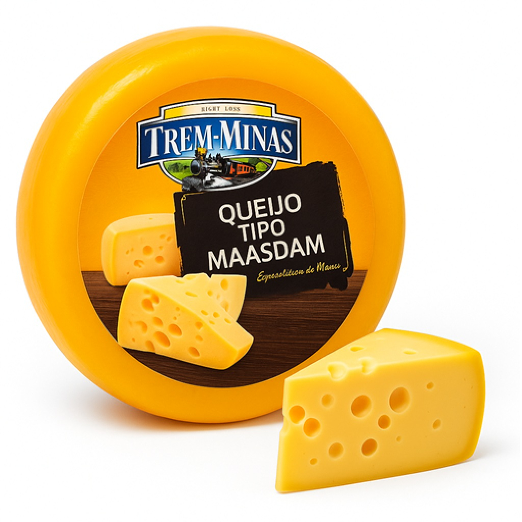 Queijo Tipo Maasdam Nacional Trem Minas 300g